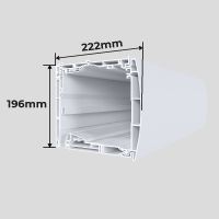 Dimensiones de la Caja Ventana PVC con Estore
