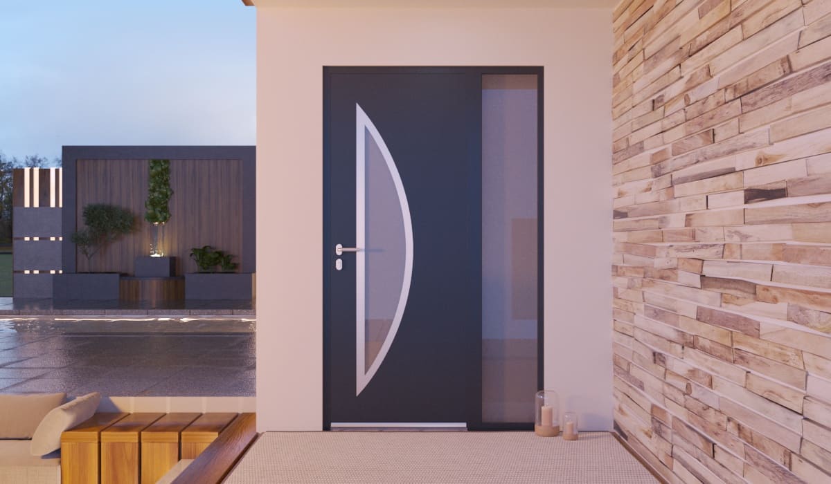 Puerta de Entrada en Aluminio a Medida Corfou Alunox con Fijo - Imagen 2