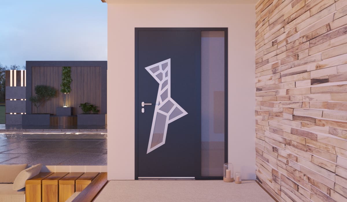 Puerta de Entrada en Aluminio a Medida Kalamos Alunox con Fijo - Imagen 2
