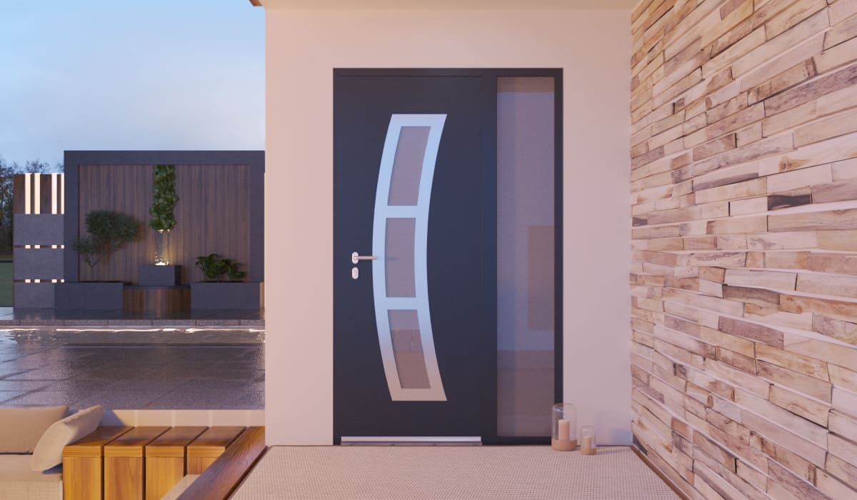 Puerta de Entrada en Aluminio a Medida Lipari Alunox con Fijo - Imagen 2